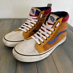 Vans SK8-HI MTE Sudan Brown Mazarine Blue High Sneakers Mens 9 / Women 10.5 (I8)